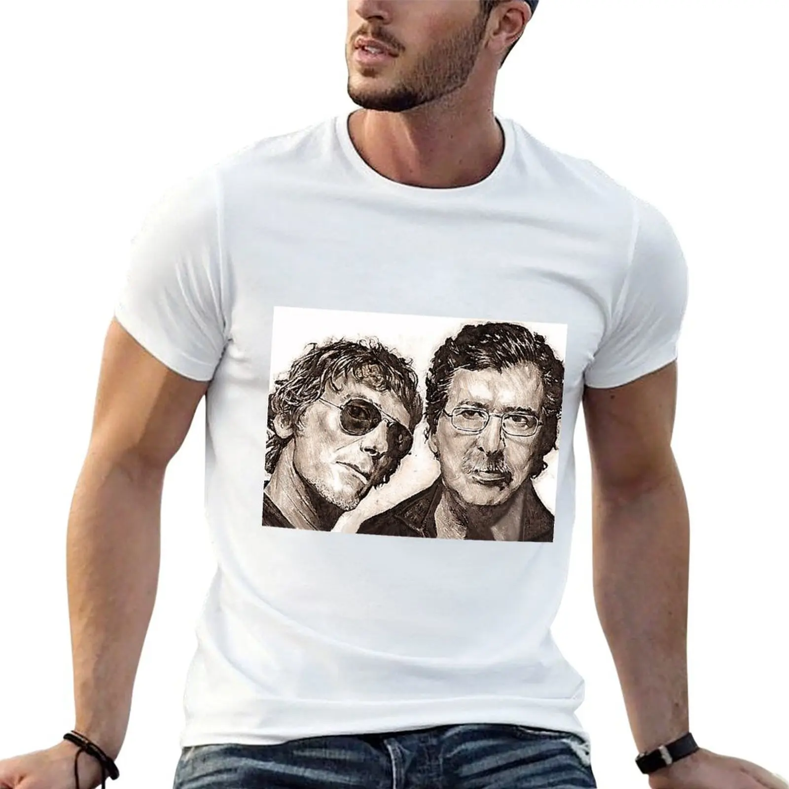 ?CHARLY & SPINETTA? Arte? Camiseta de hombre de lujo, camisetas de anime, camiseta oversize para hombre, 100% algodón, camiseta de marca de lujo