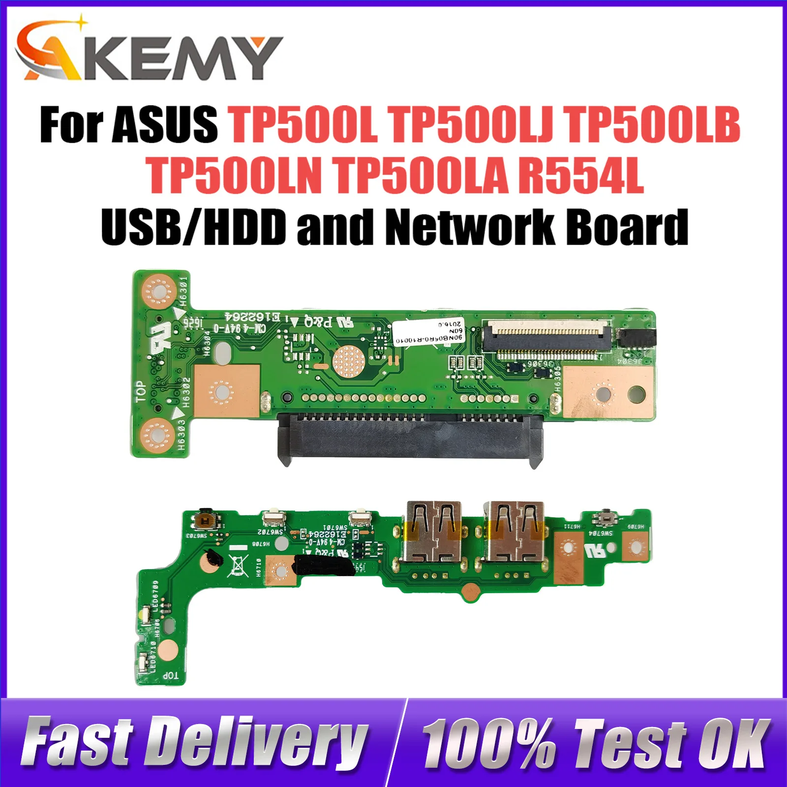 For ASUS TP500L TP500LJ TP500LB TP500LN TP500LA R554L USB/HDD Connector Board and Network board 100% Tested Fast Ship