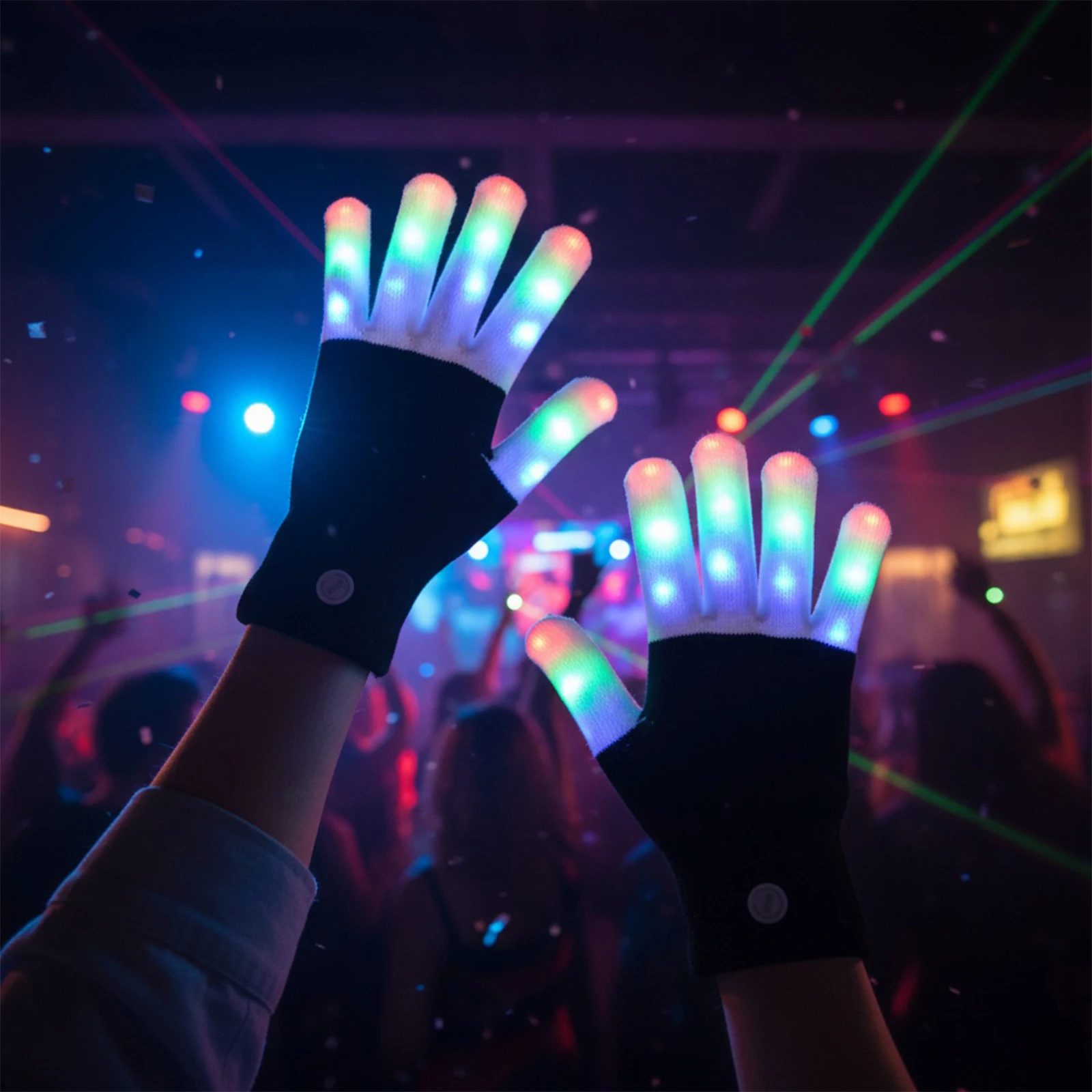 Led Gloves Music - Gants LED à 7 couleurs pour
