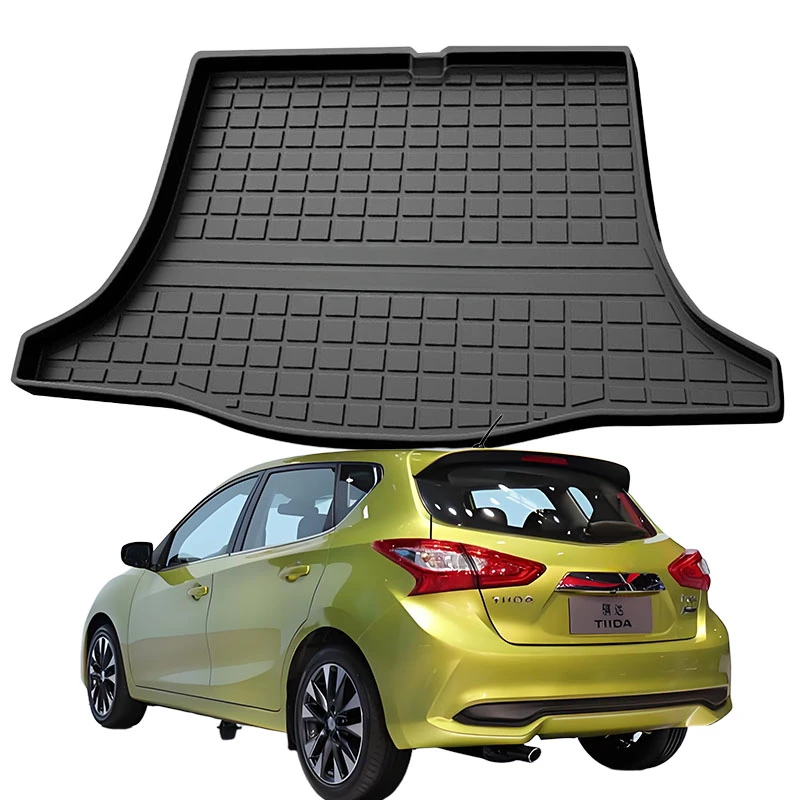 Upgrade TPE Car Rear Trunk Mats Storage Pads Cargo Tray Dustproof Waterproof Protecion Cushion For Nissan TIIDA 2011-2024