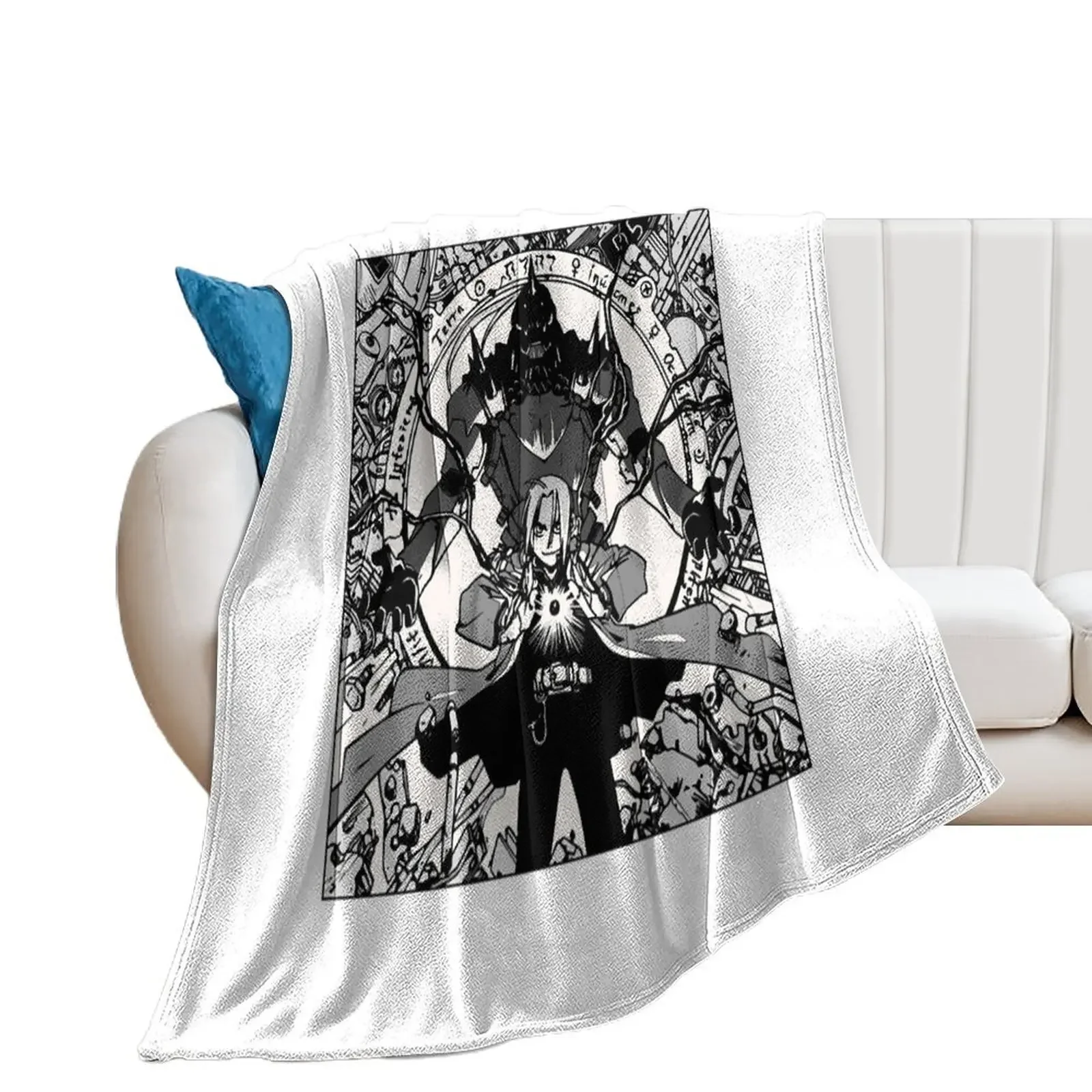 

Fullmetal Alchemist Anime Manga 4 T-Shirt Throw Blanket Polar Blankets For Baby Blankets