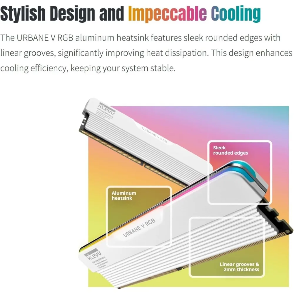 Gaming Desktop RAM Memory 32GB Kit 2x16GB DDR5 6000MHz CL30 XMP 3.0 AMD EXPO Ready