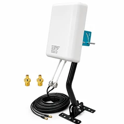 Antenna esterna MIMO 2x2, completamente compatibile con 5G/4G LTE/WiFi, supporta più supporti, aumenta il segnale domestico!