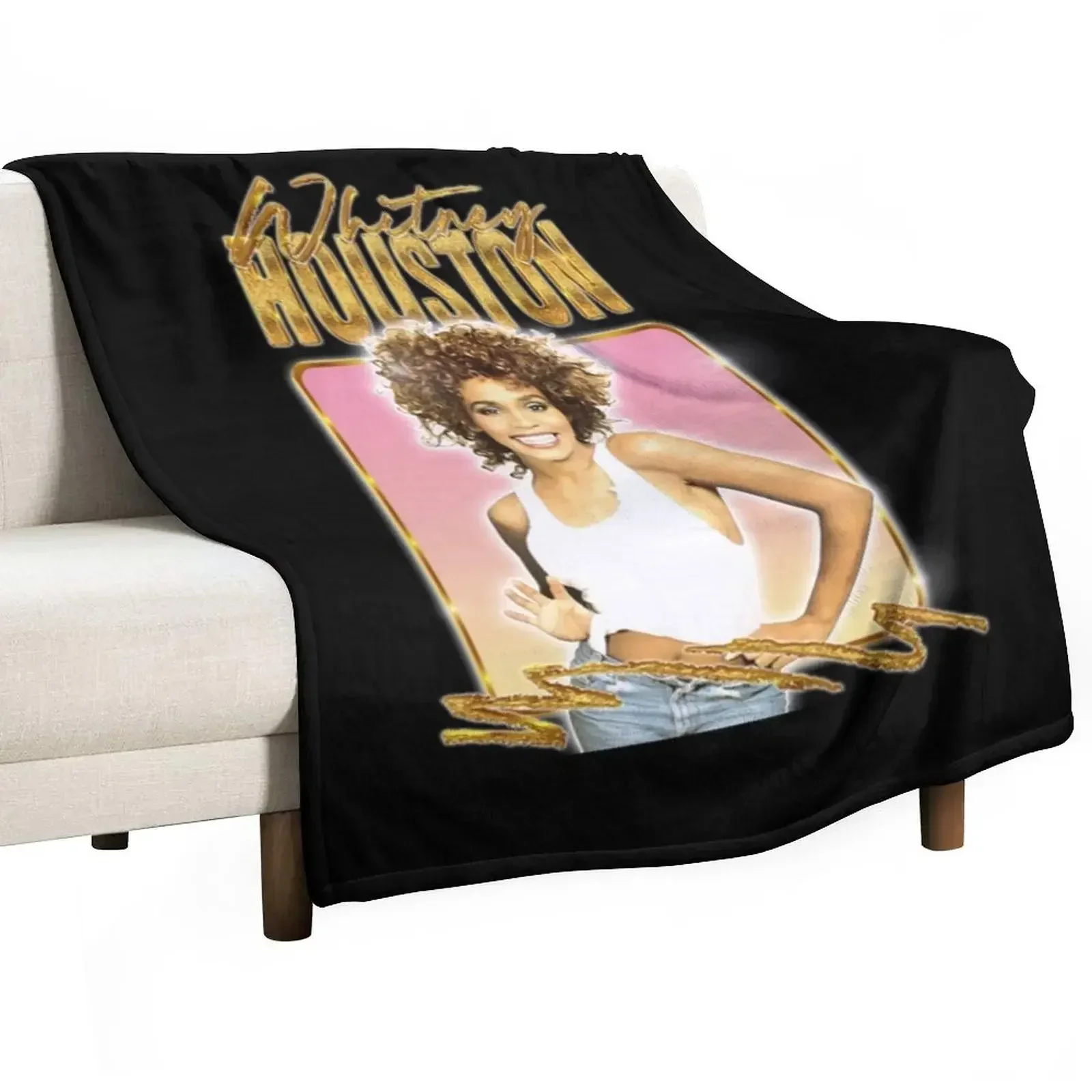 Whitney Houston Throw Blanket Cute Fashion Sofas Plaid on the sofa Blankets