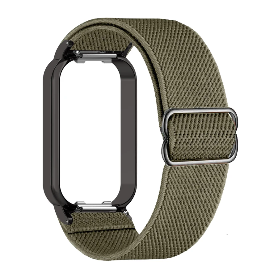 Elastic Nylon Loop Bracelet For Xiaomi Mi Band 9 Active Strap Replacement Correa For Redmi Band 3 Smart Wristband Accessories image 6