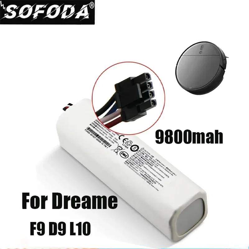 

Original 14.4V 5200-12800mAh Robotic Vacuum Cleaner Replacement Battery For Dreame F9 D9 L10 Pro Plus RLS3 RLS5 RLS5L RLS5D Part