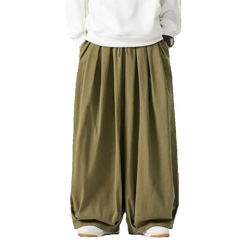 

Oversized Mens Wide Leg Pants Elastic Waist Joggers Trousers Male Casual Harem Pants Baggy Fashion Men Sweatpants Large Size 5XL