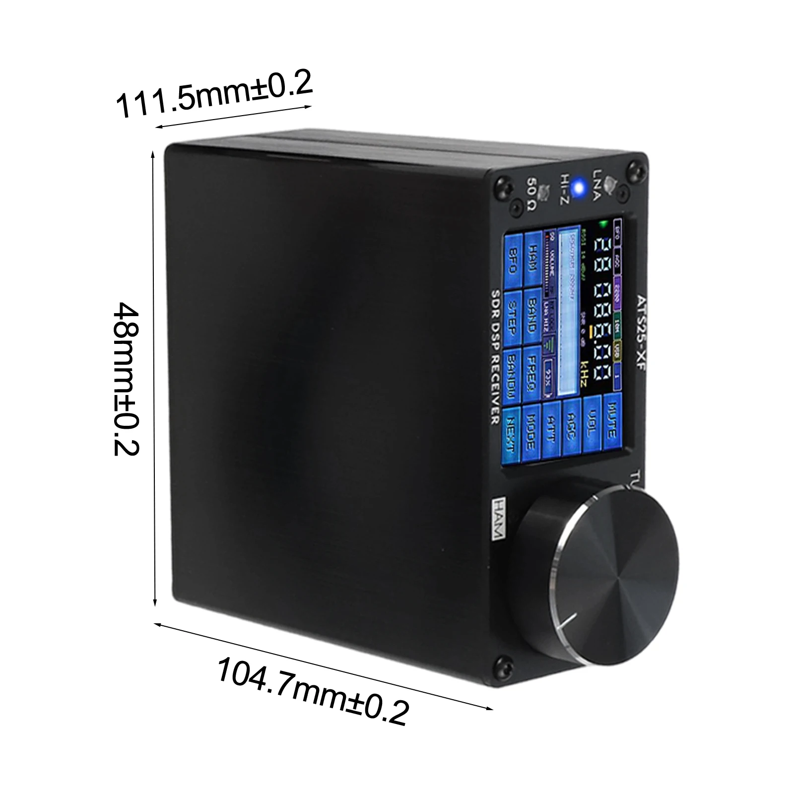 Aluminum Alloy Receiver Full-Band Receiver Travel Companion Noise Reduction Circuit Design 2.8-inch TFT LCD Screen