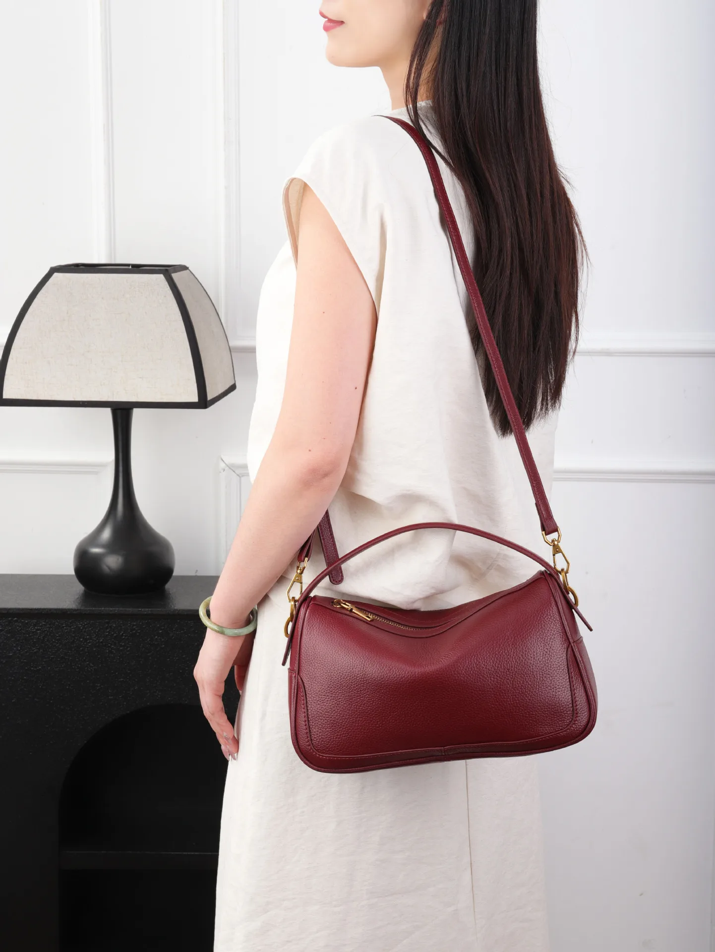 

Сумка через плечо из натуральной кожи, женская сумка с подушкой, большая пригородная сумка Capaci, новинка лета, верхний слой из воловьей кожи