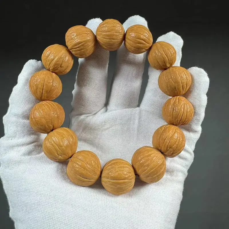 Lanyuexuan's new model of monkey-head original skin and color double-fin pumpkin walnut collectible bracelet