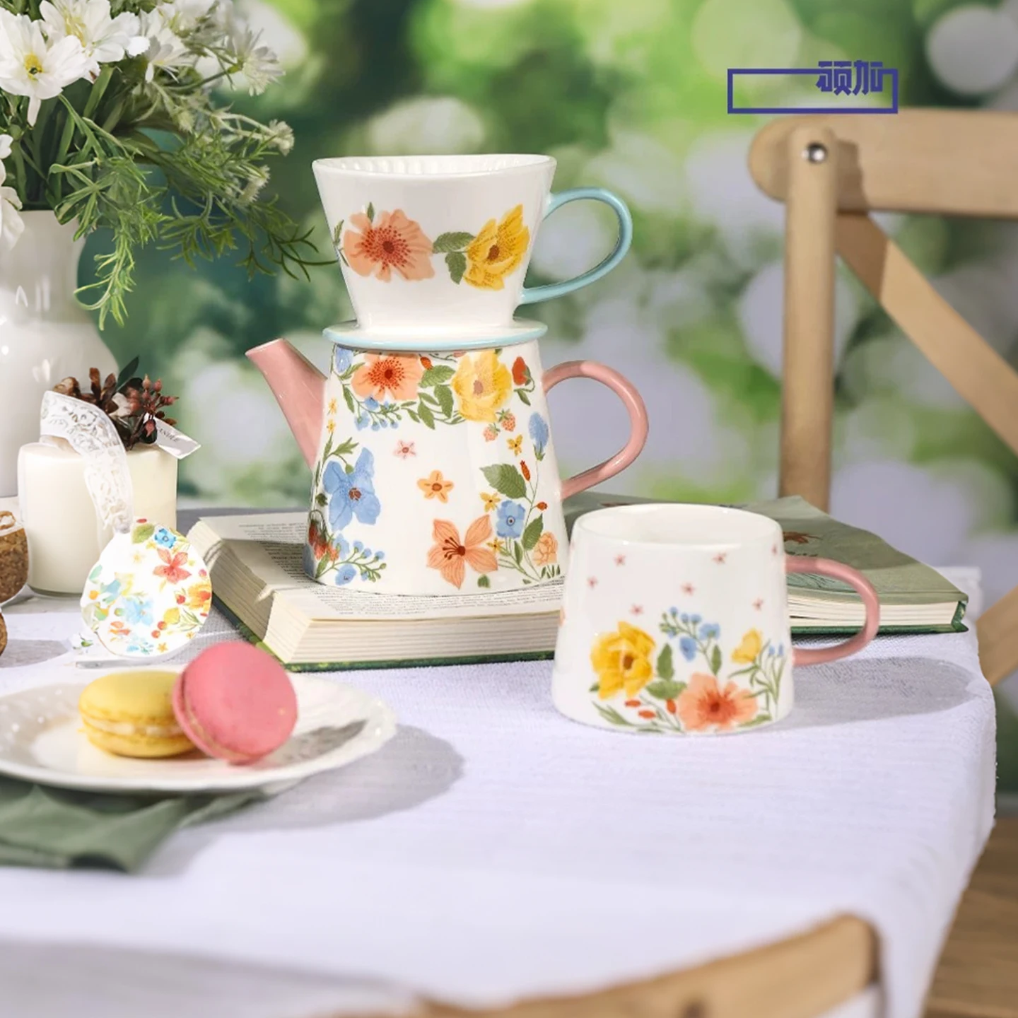 

uoxiang Cerc Hand-Poured Coffee Pot Set Filter Cup Home Use INS Sli Coffee Filtering Cup Premium Gift Box