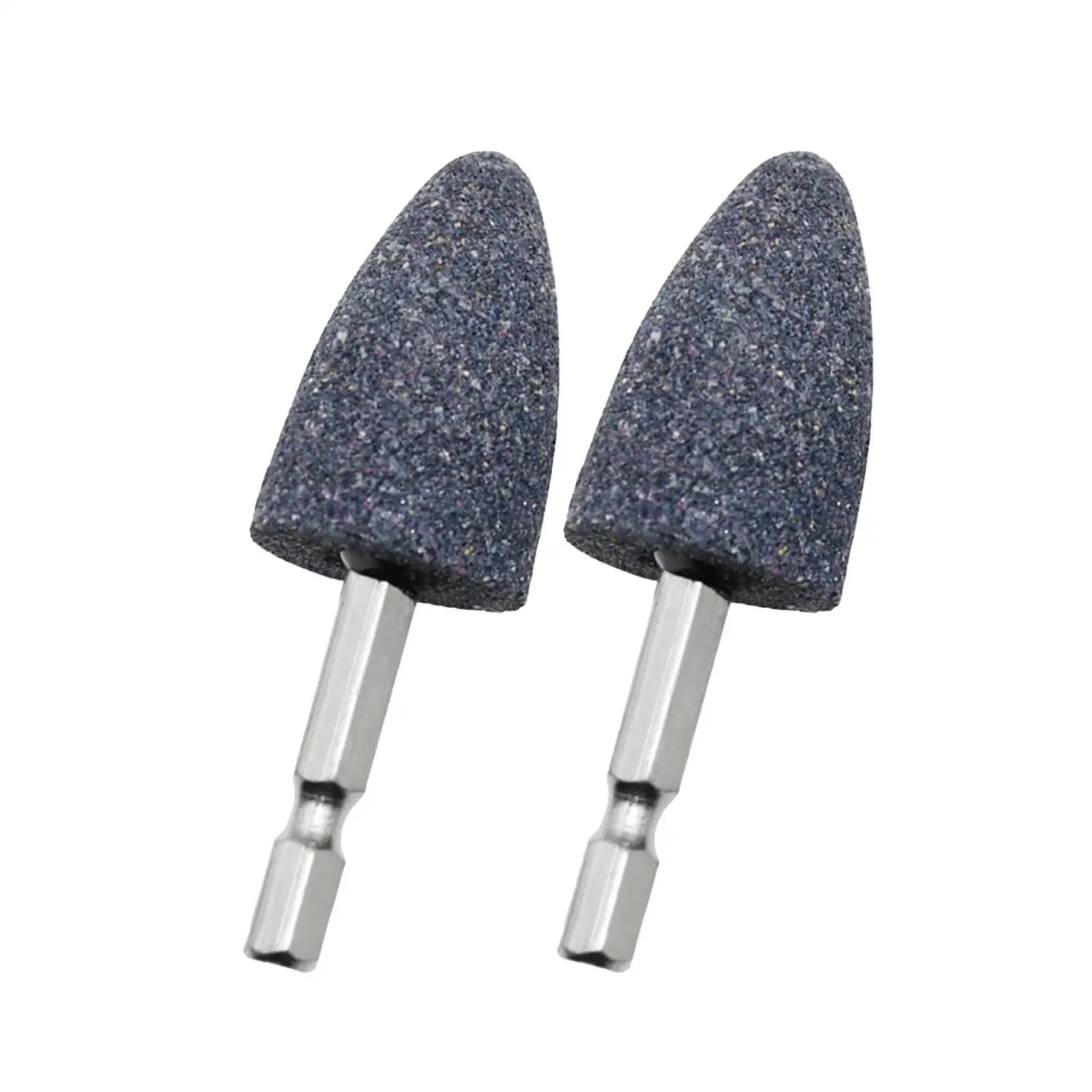 2 Pieces Wheel Sharpening Head Fine Sanding Power Tool 6.35mm Abrasive Hexagonal Wheel Bit for Cemented Carbide Gems