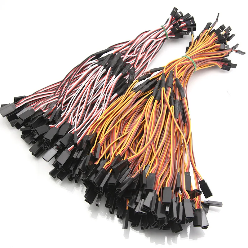 30PCS Futaba JR Plug Servo Y Type Splitter Cable Extension Wire Leads 26AWG 150mm 200mm 300mm 500mm 1000mm For RC Model Boat Par