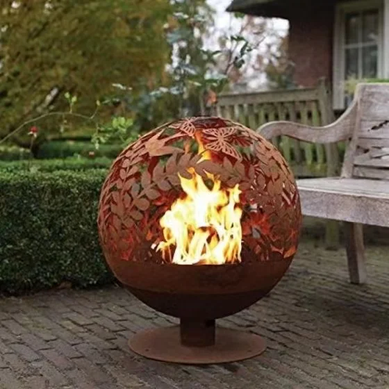 Outdoor party rusty steel ball fire pit bbq fire bowls fire pits 400MM-1500MM