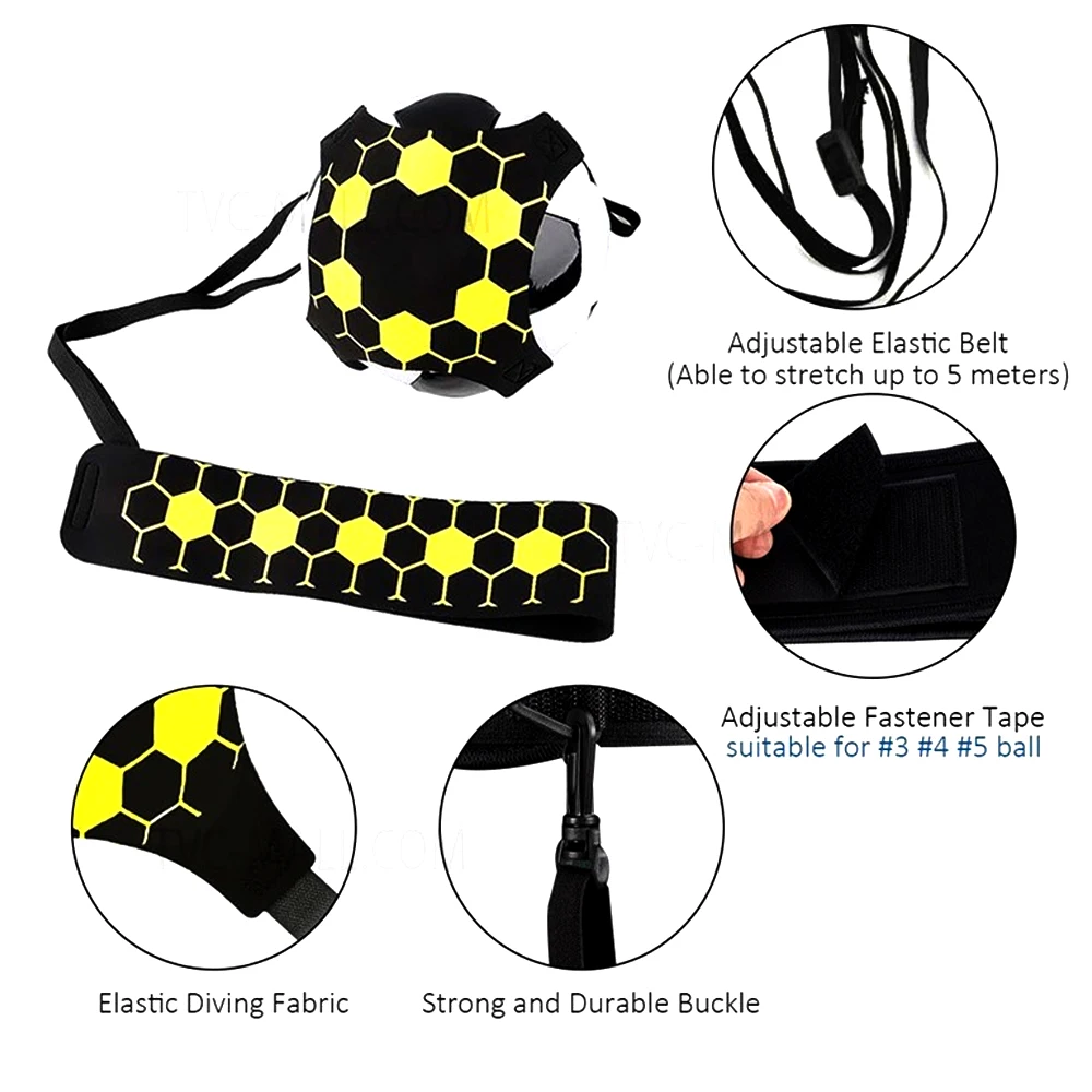 Futebol cinto de treinamento, destacável, durável gancho e laço projeto, cinto ajustável, acessórios de futebol, 1pc
