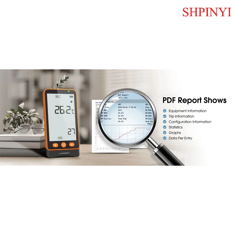 아이케시 GSP-80Pro LCD 데이터 로거 멀티 USB PDF 보고서 온도 및 습도 데이터 로거 CE FCC ROHS PDF CSV 보고서