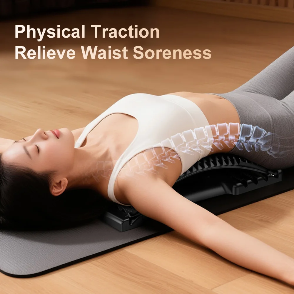

Lumbar Relief Device Multi-Functional Tool for Lower Back Exercises, Stretching Corrector, Neck Shoulder Support Back Stretcher