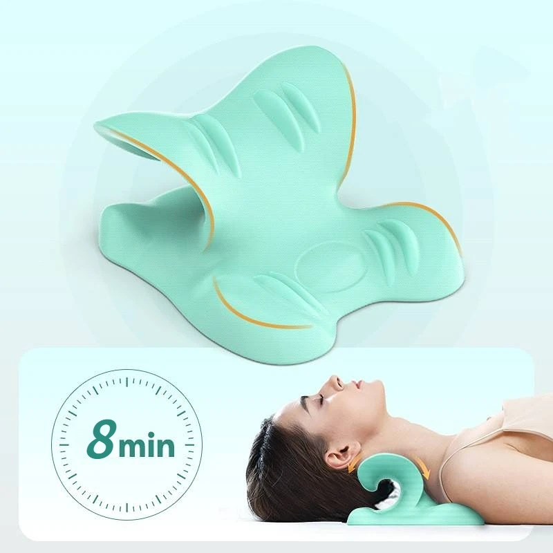 New Neck Shoulder Stretcher Relaxer Cervical Spine Traction Device Massage Pillow Muscle Relax Spine Correction Massage Tools