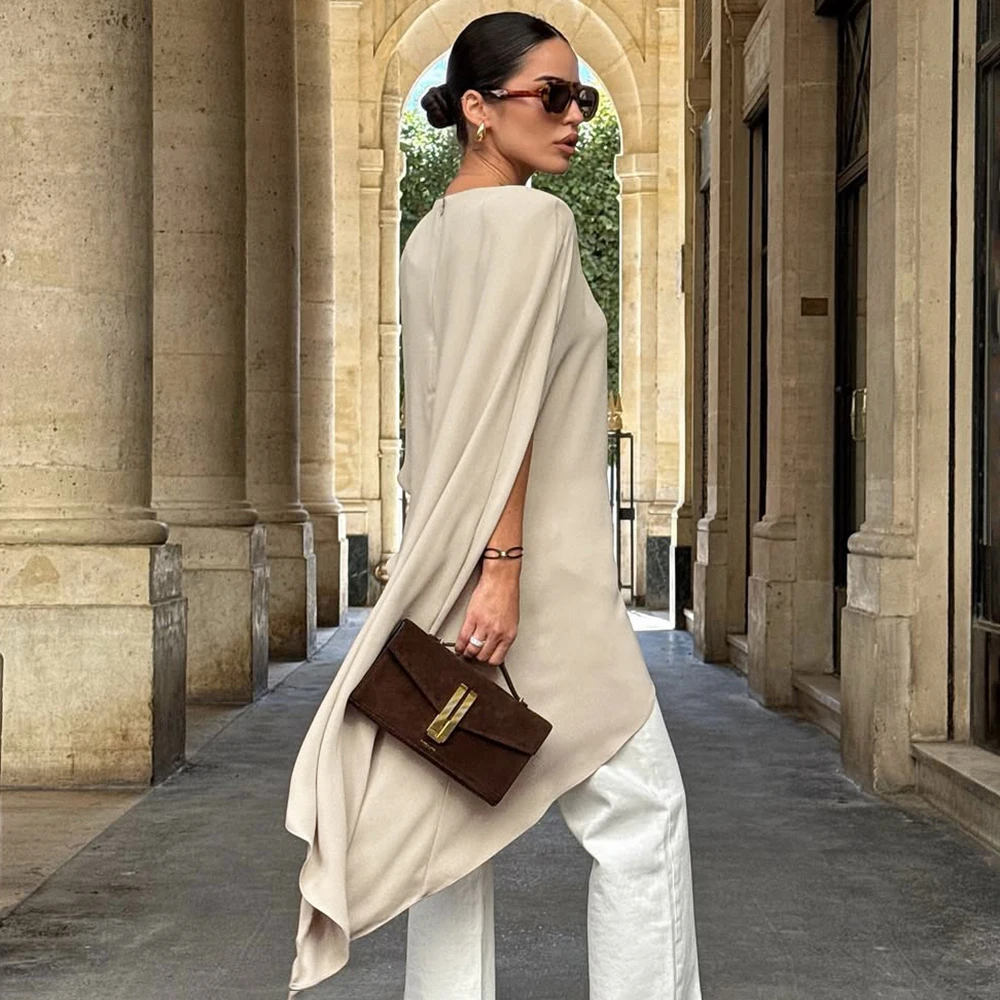 Talenza Casual mouwloze satijnen maxi-jurk Vrouwelijke coltrui Patchwork Slanke mode Effen pendeljurk Dames lange jurk 2025