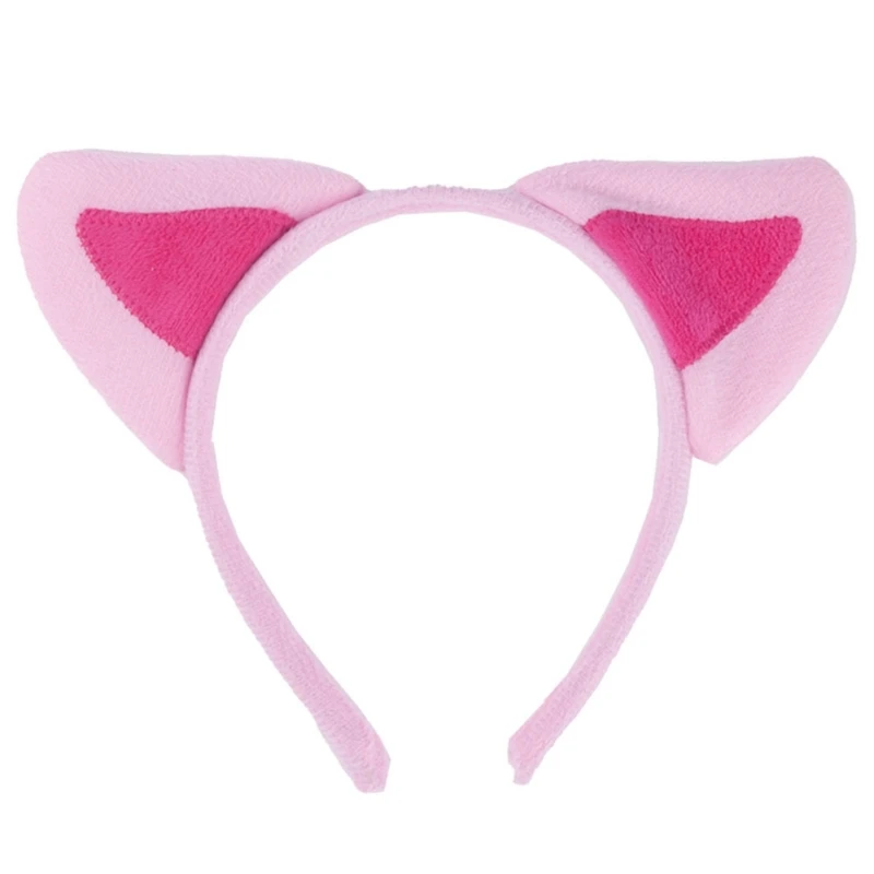 Kids Pink Pig Ears Headband Bowtie Nose Tutus Tail Halloween Cosplay Accessories Dropsale