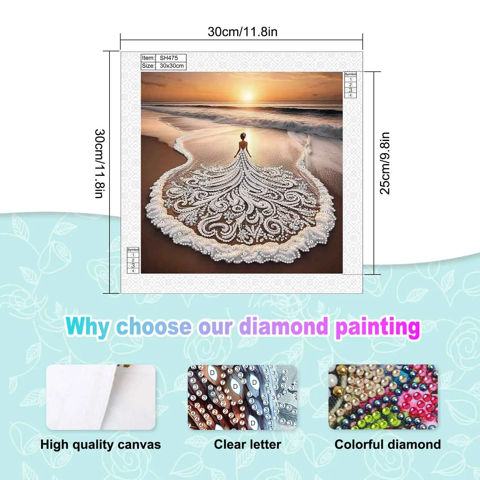 Diamond Art Painting Kit for Adults,Beach Goddess DIY Special Shape Diamond Art Kit for Beginners for Home Wall Decoration Gift - view 2