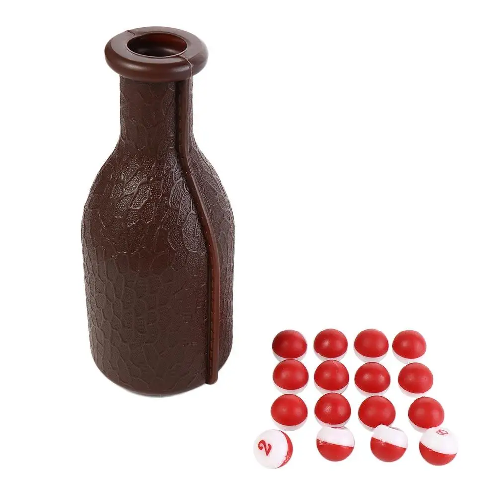 

Standard Set 16 Numbered Billiard Kelly Pool Brown Tally Peas Billiard Shake Bottle Billiard Tally Balls Entertainment