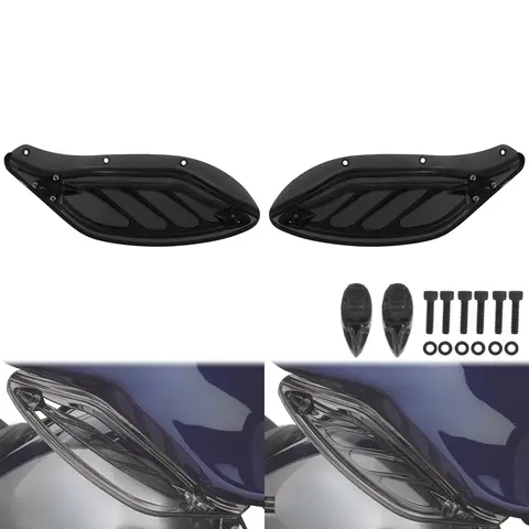 Motorcycle Adjustable Windshield Side Wing Fairing Windscreen Air Deflector For Harley Touring Street Electra Glide CVO 1996-13