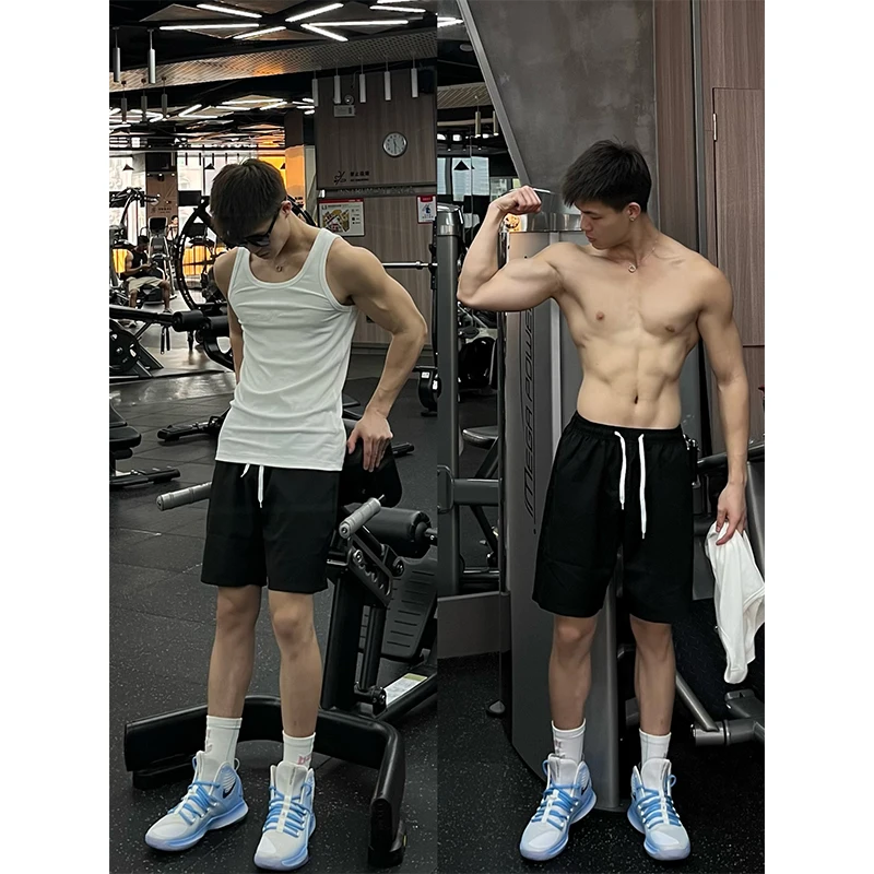 

Cleanfit Ice Silk Sports orts Men's Summer American High Street Qui Dry Five-Quarter Outdoor Beach Pants Casual Faion