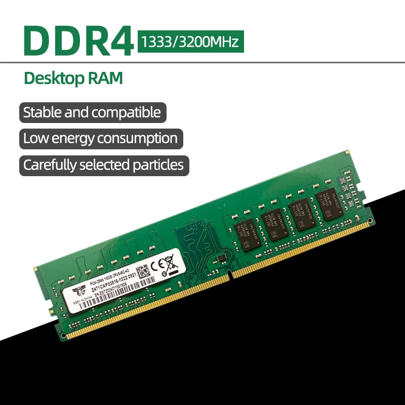 

DDR4 4GB 8GB 16GB Desktop Memories Ram PC4 1.2V 2133 2400 2666Mhz Non-ECC DIMM Memory Ram