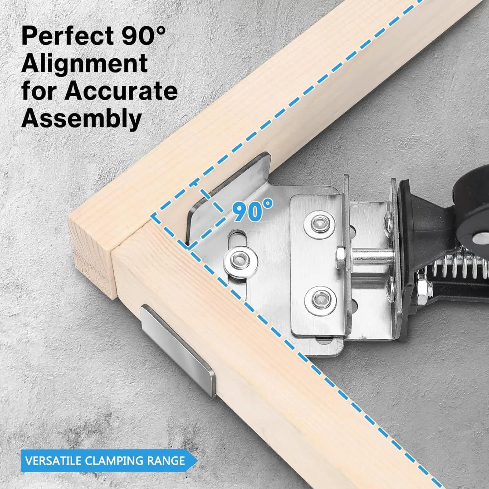 90 Degree Clamp Adjustable Quick Release Tool Non-Slip 90 Degree Right Angle Clamp For Woodworking Carpentry Frame Building