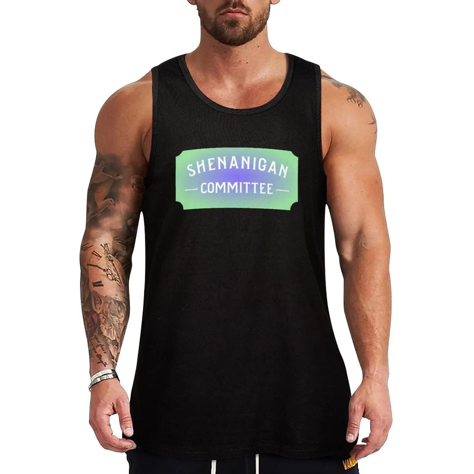 

Shenanigan Committee* Tank Top sleeveless vest men Vest for boy gym shirt man men clothes