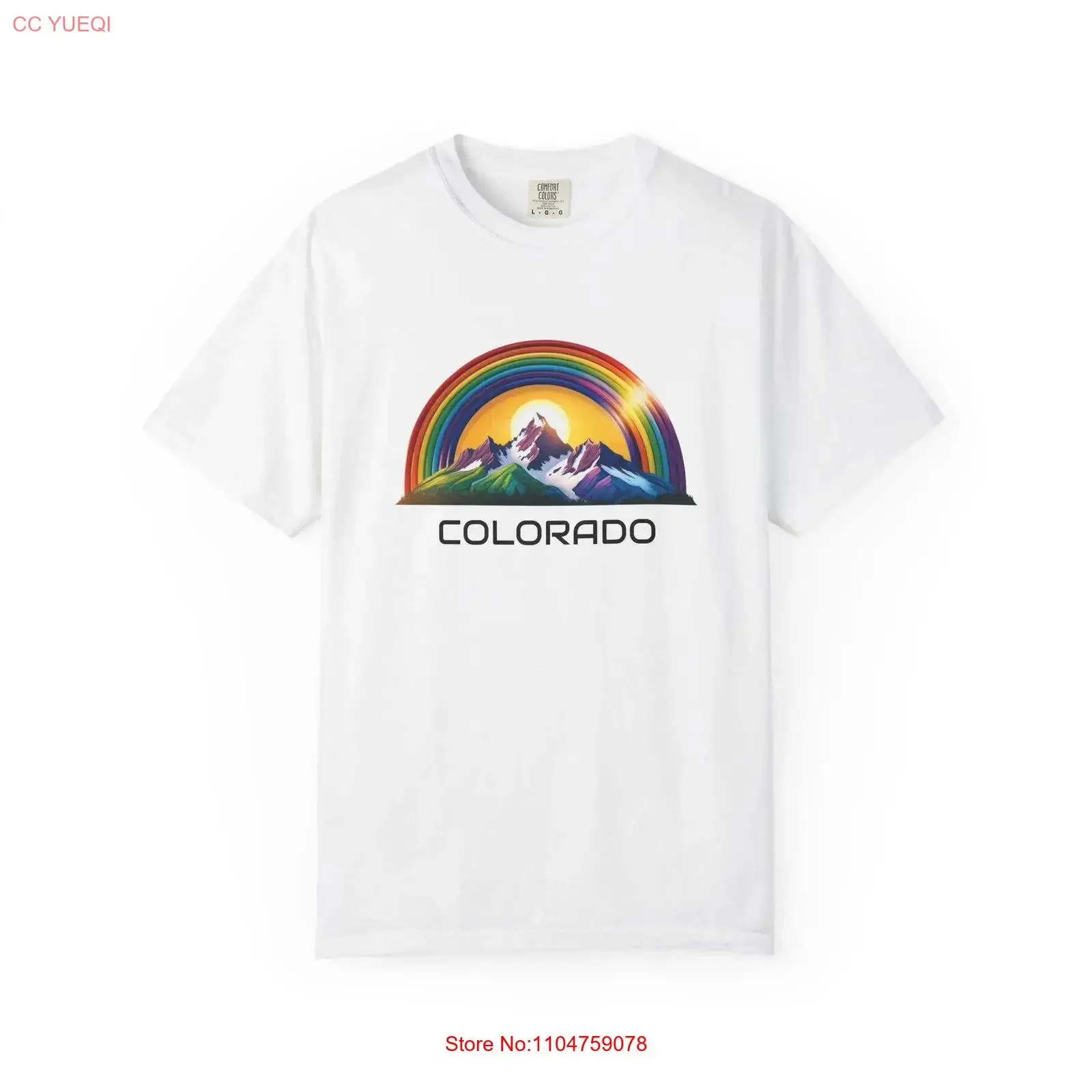 Camiseta Colorado Denver con efecto teñido, para amantes de la montaña, aventureros, entusiastas del aire libre, excursionistas, estilo vintage, lavada, versátil.