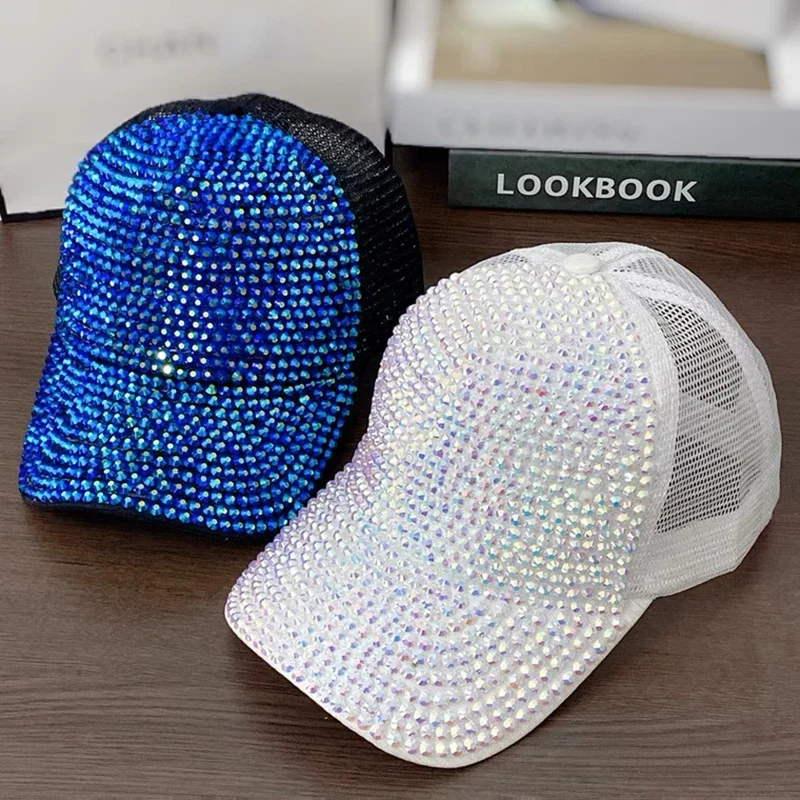 Summer Ladies Baseball Cap Korean Wild Spring and Autumn Rhinestone Caps Fashion Personality Street Highlights Hip-hop Hats