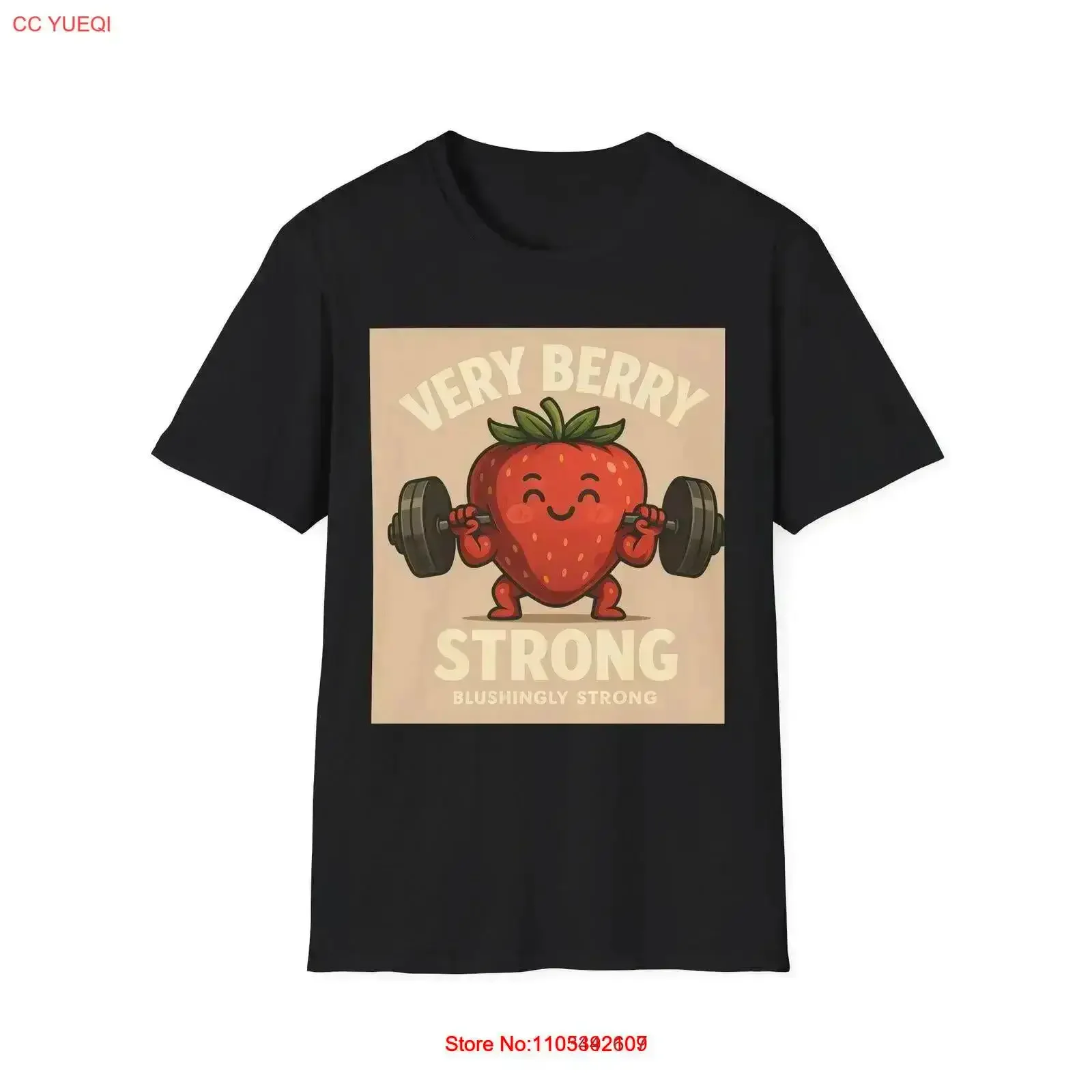 Camiseta Berry Strong, Linda y Motivacional para Amantes del Gimnasio, con Diseño de Fresa, Estilo Vintage Lavado, Elegante y Cómoda