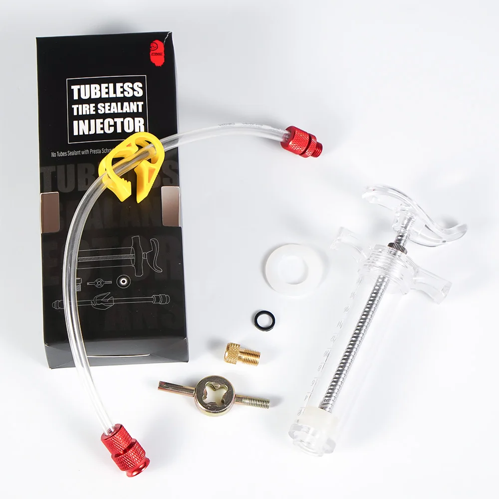 CNC Fiets Tubeless Kit Spuit Tubeless Reparatie Kit Mtb Kit Injector Fietsband Vloeistof Injectie Tool 50 ml/20 ml