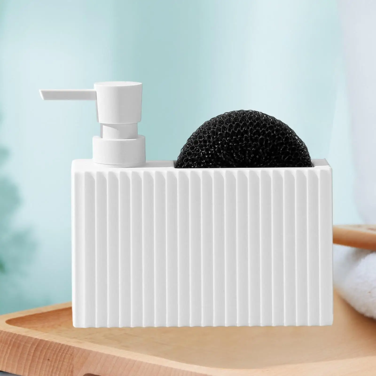 

Дозатор для мыла, практичный, универсальный, компактный, прочный, с шариковым насосом, органайзер для аксессуаров, держатель для ванной комнаты, для столешницы