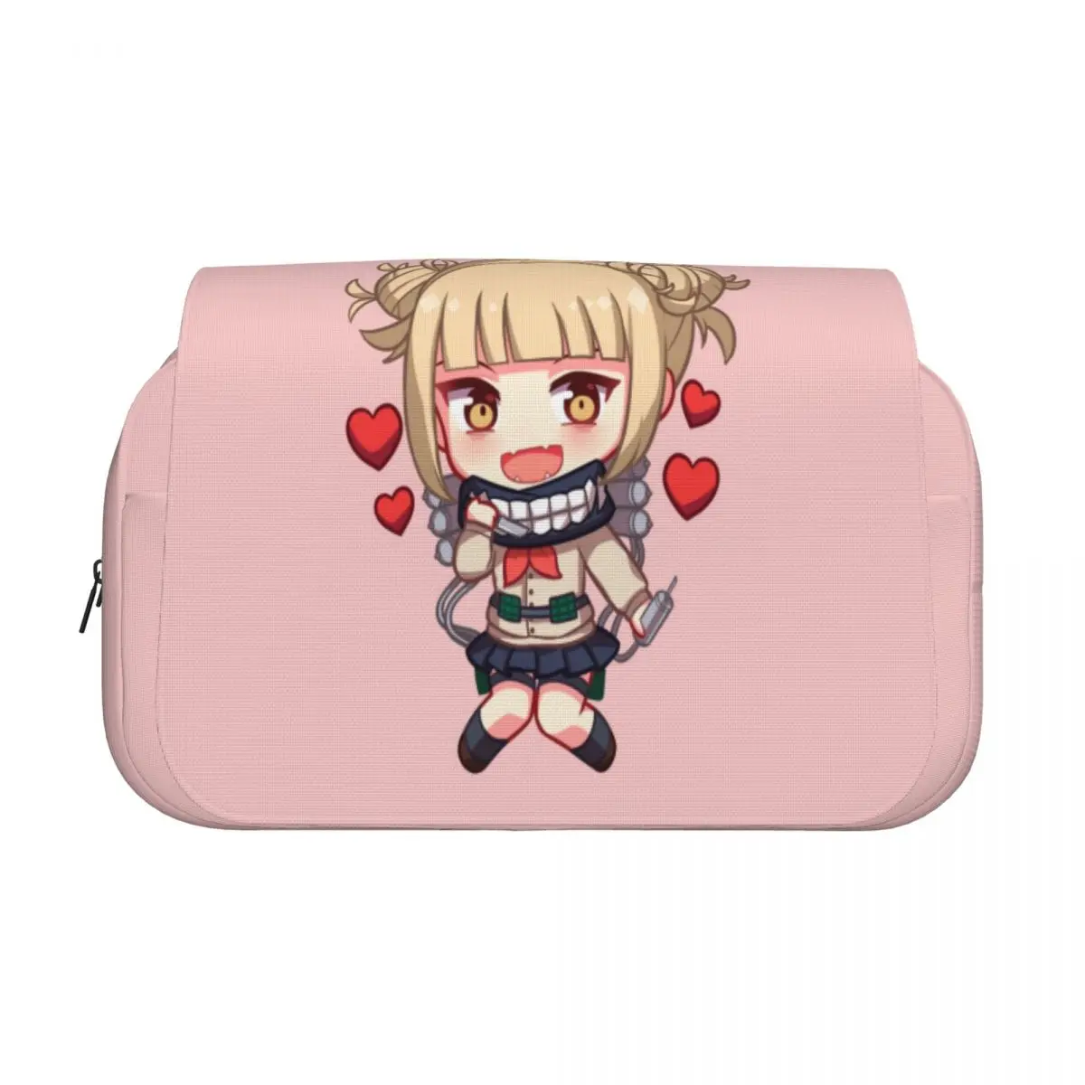 My H-Hero A-Academia Anime Double Clamshell Pen Case Pencilcases Pen Box Large Storage Bags School Supplies Gifts Stationery