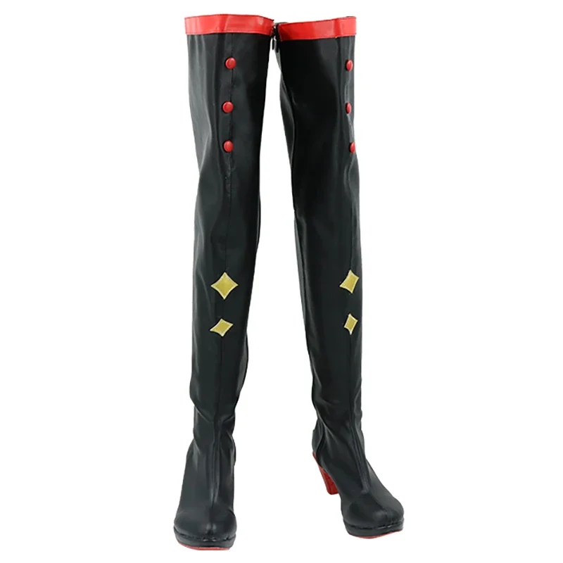 Kagehira Mika 코스프레 신발 게임 앙상블 별 코스프레 소품 할로윈 카니발 부츠 PU 가죽 신발 맞춤 제작