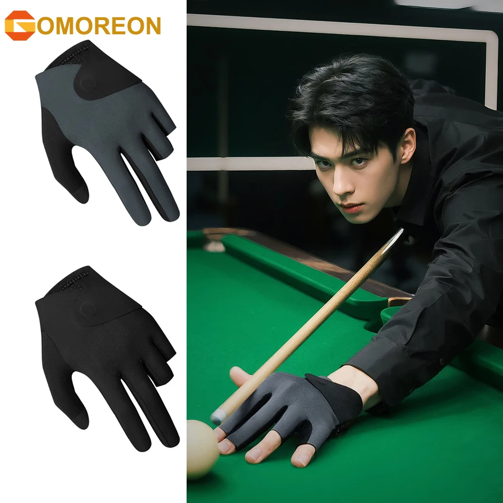 

1 шт. дышащие перчатки для бильярда, бильярд для снукера, левая рука, три пальца, спортивные перчатки для снукера для мужчин и женщин