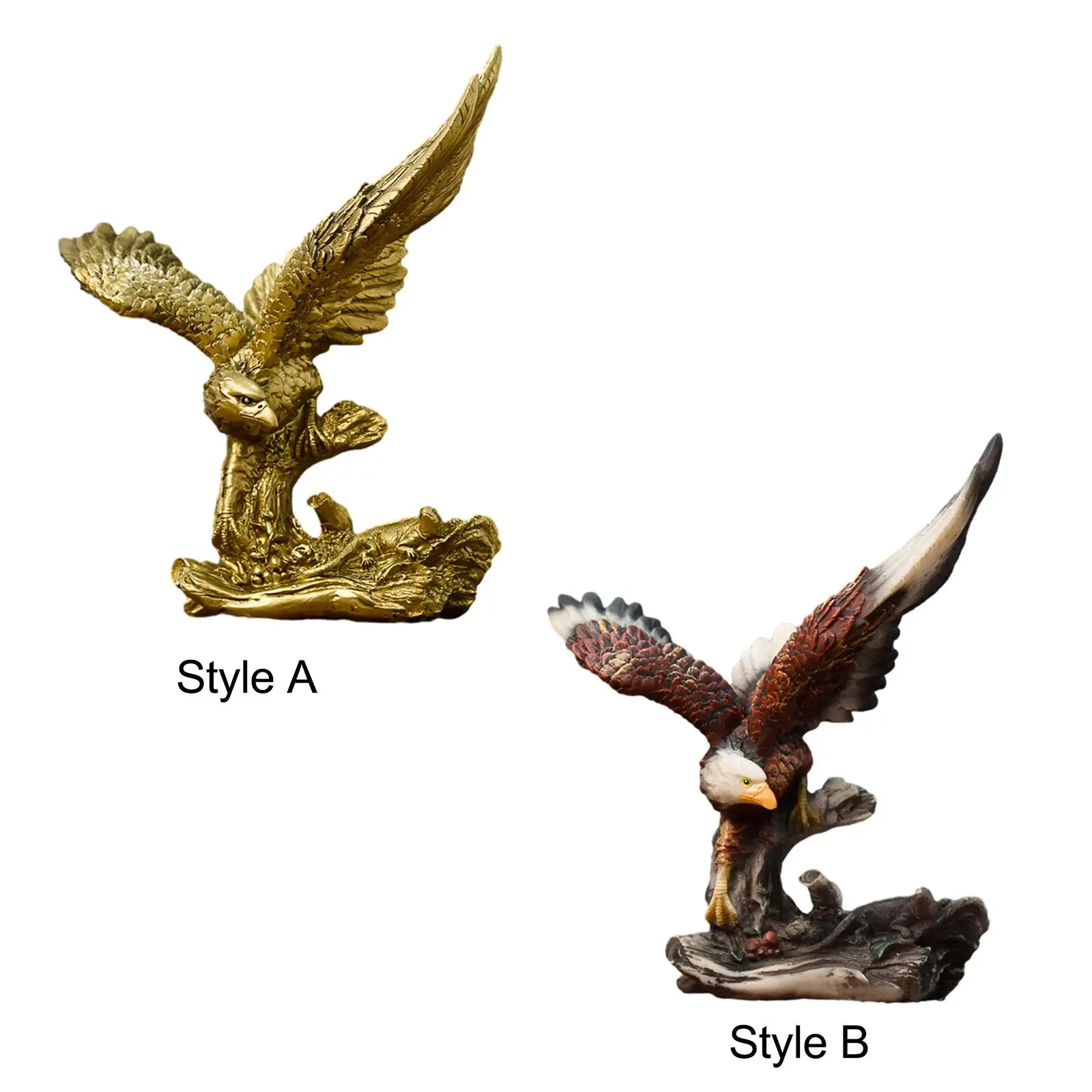 

Resin Figurine Feng Shui Collectible Modern Home Decor Indoor Eagle Statue for