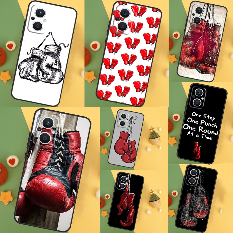 Boxing Gloves Case For OPPO Reno 8T 4Z 5Z 11F 10 Pro 4 5 6 8 7 Lite OPPO Find X6 X5 Pro X2 X3 Neo Cover