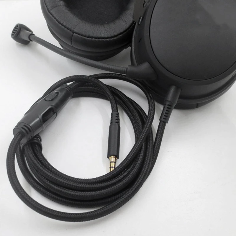 For -Hyperx Cloud Alpha/-Hyperx Cloud Core Flight Headphone Cable With Volume Control Sound Control Headphone Cable
