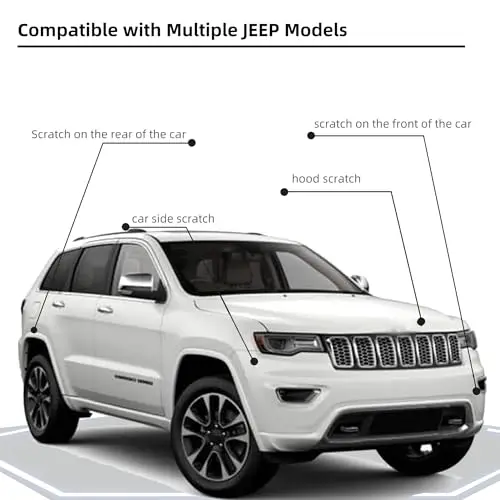 Bright White(PW7/GW7) Car Paint Touch Up Pen Compatible with JEEP,Automotive Scratch Remover for Nicks & Chips Repair