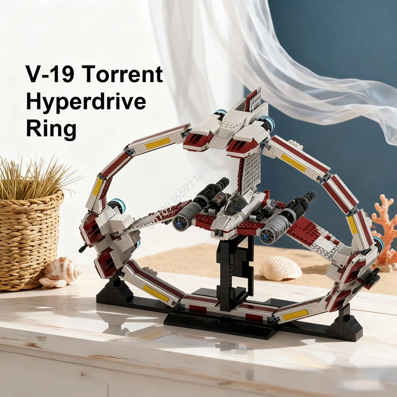 

1170pcs MOC V Torrent Hyperdrive Ring Star Battle Model Building blocks DIY toy creative idea Christmas gift Education Kids