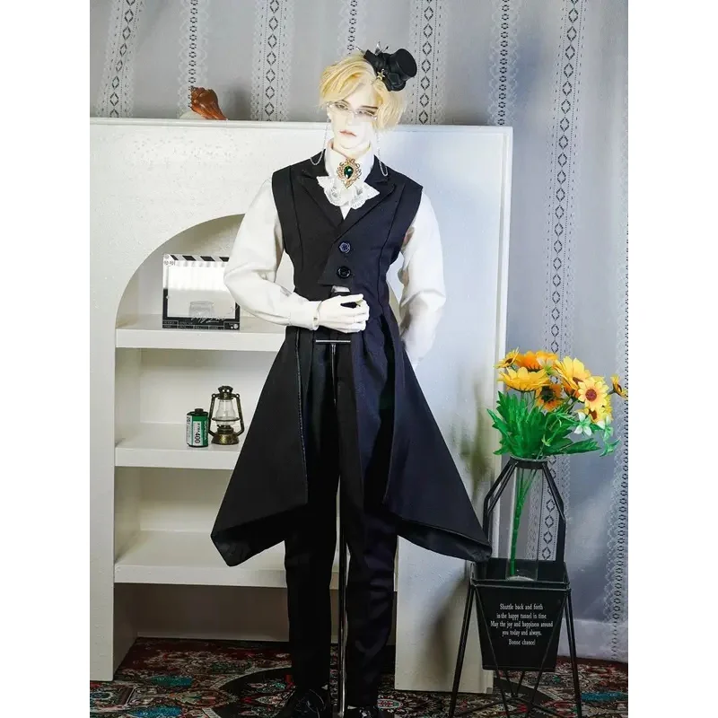 Ropa para muñeca 1/3, traje para muñeca Bjd de 75cm, conjunto de chaleco, chaleco, camisa y pantalones, juguetes para jugar a las casitas, accesorios para muñecas, sin muñeca