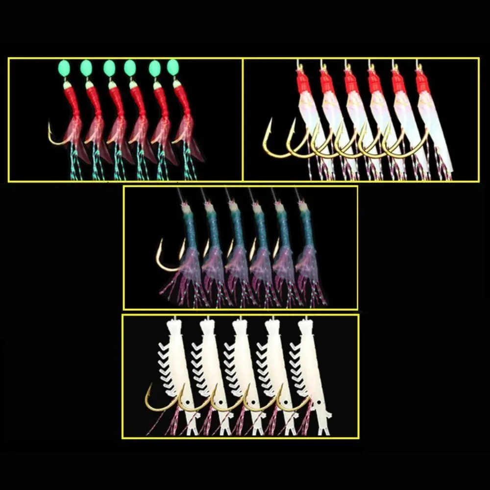 

Colorful Fishing Tinsel Carp Golden Lures Sabiki String Golden Hooks Biomimetic Hook Gang Tackles Baits Sea Fishing
