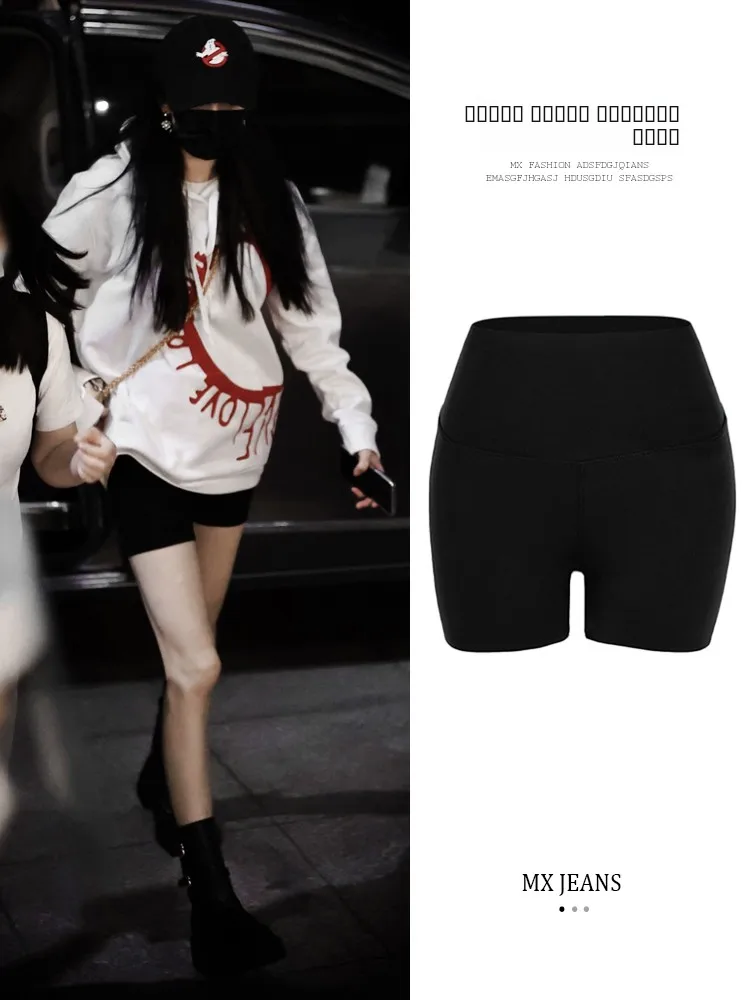 

Bla Yoga Fitn ort Pants Women's Tight Elastic Base Layer Tee-quarter Length Pants for Riding And Exercise