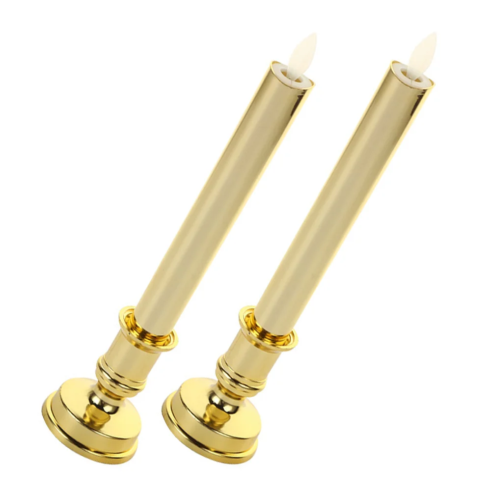 2 pçs luz led premium plástico sem chama luzes de chá para casa casamento halloween decoração natal luz led