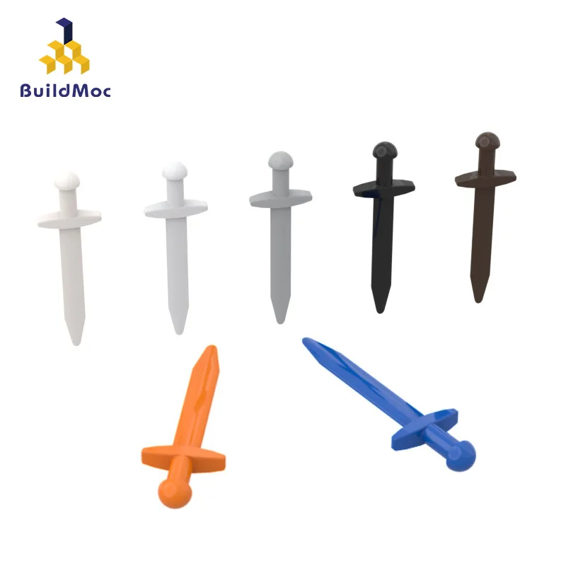 10PCS Assembles Particles 98370 Sword Bricks Building Blocks Replaceable Parts Toys For Gifts