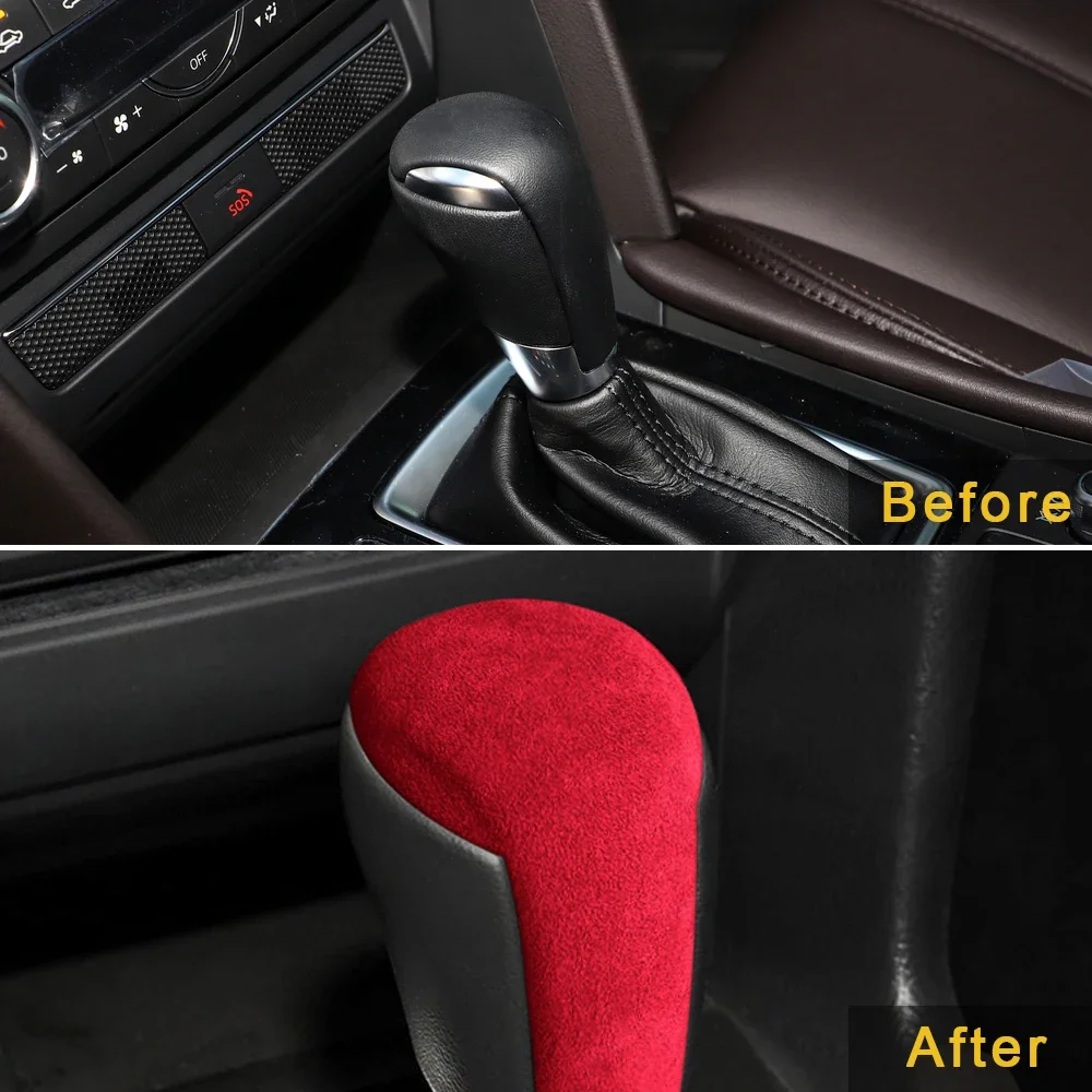 For Mazda 3 Mazda 6 CX-3 CX-4 CX-5 CX-8 2014-2022 Car Accessories Genuine Leather Cow Suede Gear Shift Knob Cover Decoration